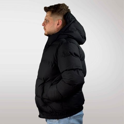 Erkek Kışlık Şişme Mont-Siyah
