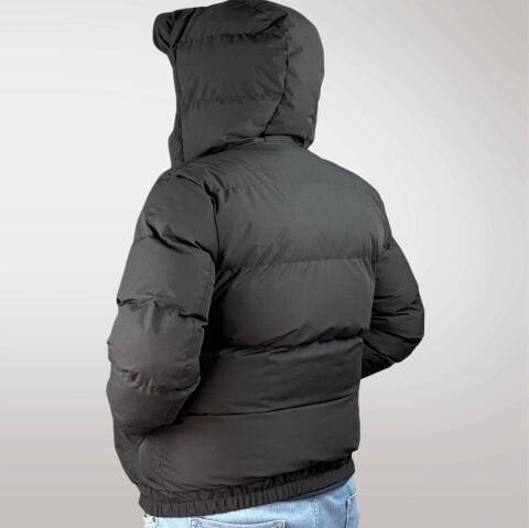 Erkek Kışlık Şişme Mont-Siyah