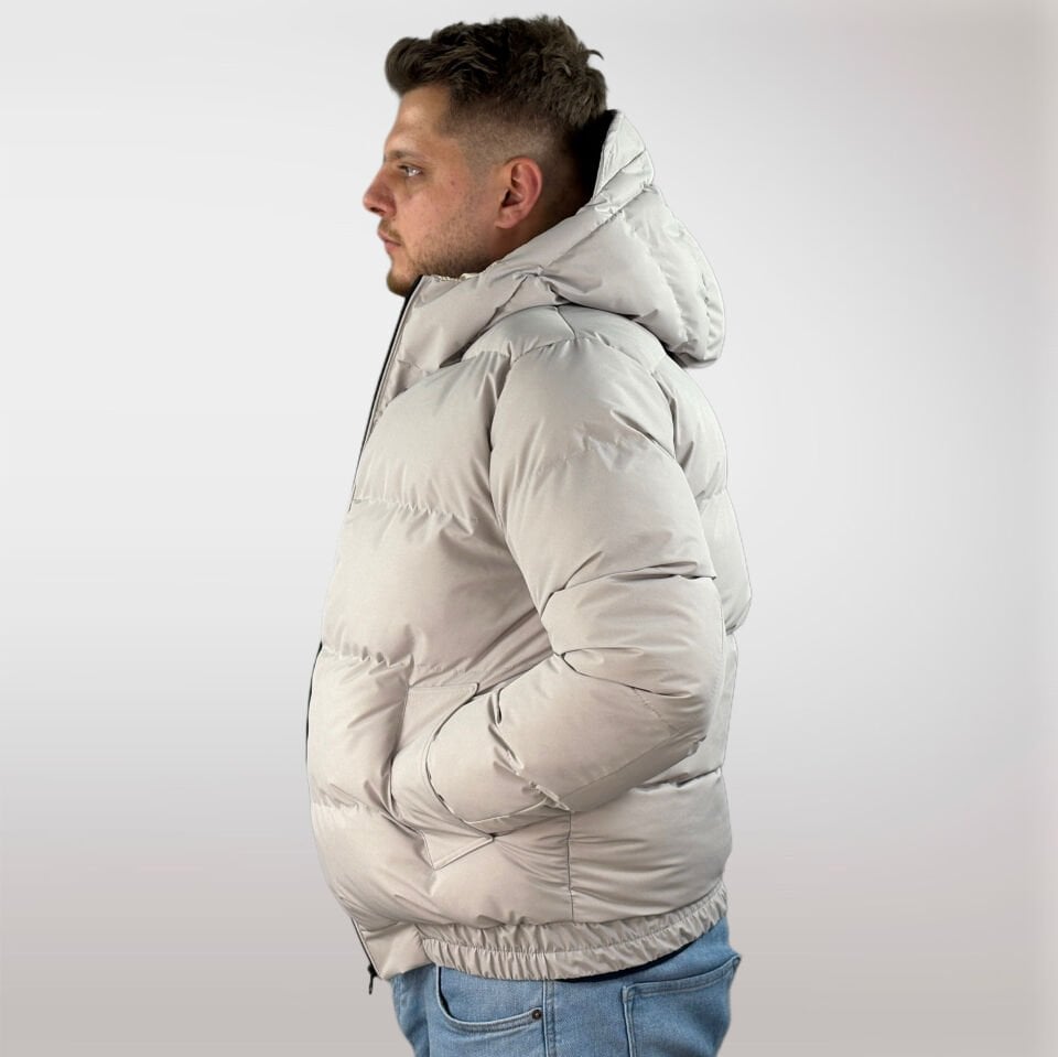 Erkek Kışlık Şişme Mont-Beyaz