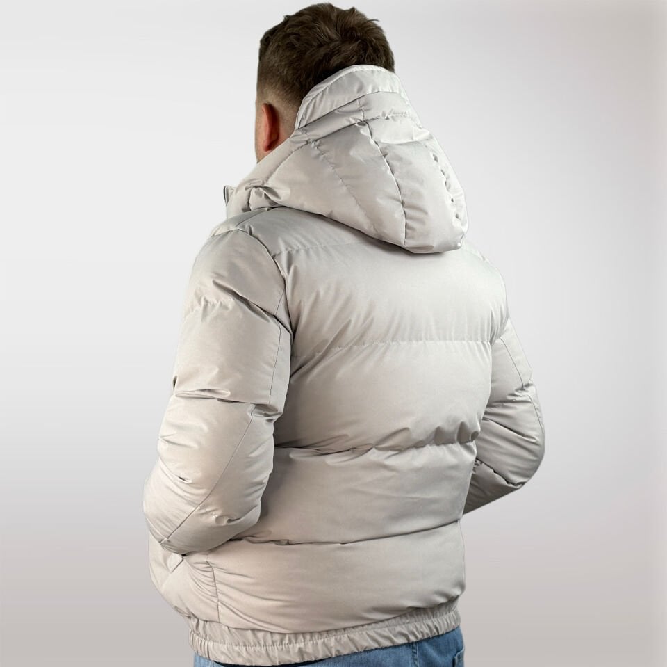 Erkek Kışlık Şişme Mont-Beyaz