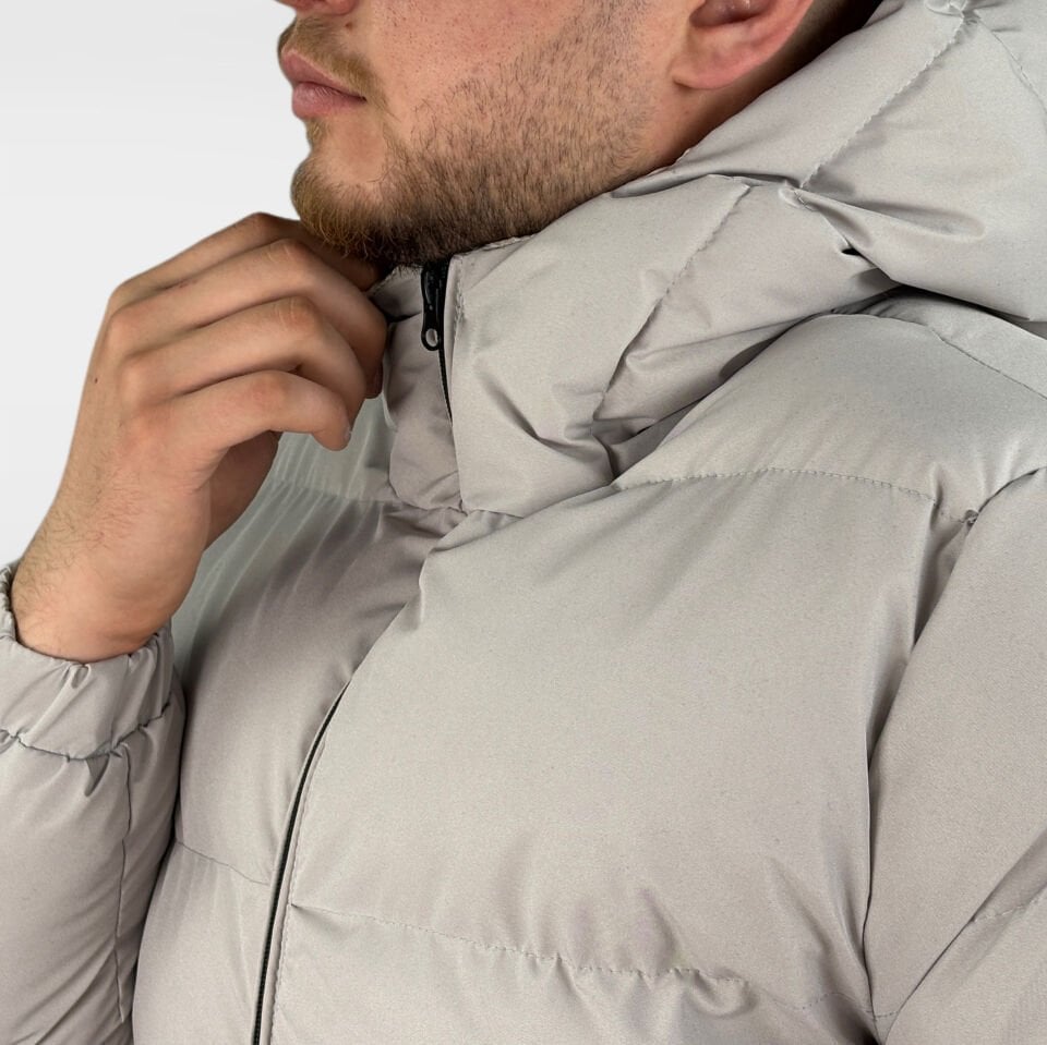 Erkek Kışlık Şişme Mont-Beyaz