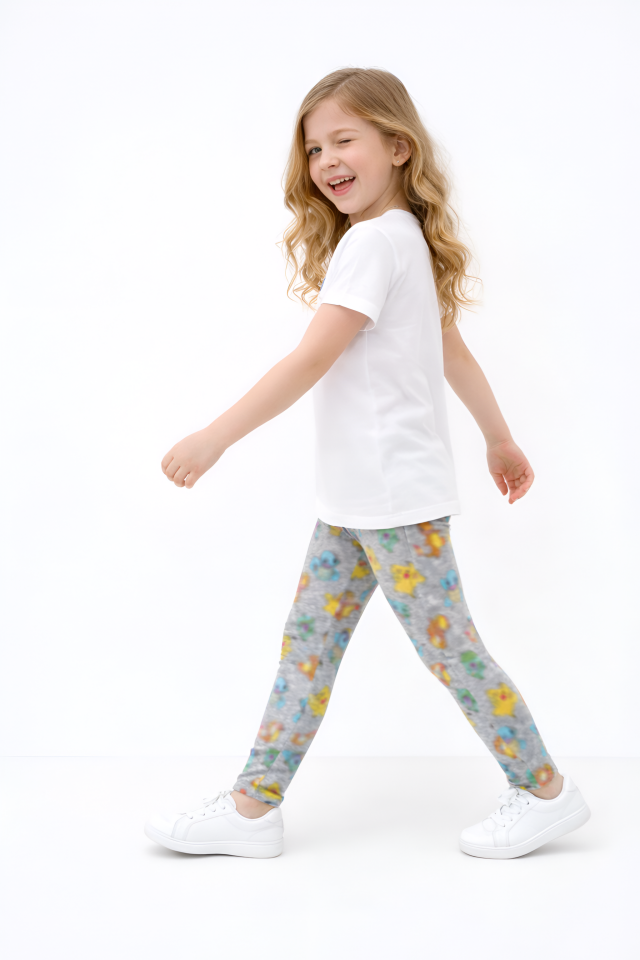 Kız Çocuk Pokemon Baskılı Taytı