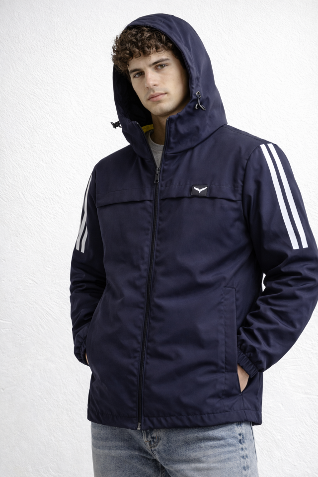 Erkek Navy Blue Yağmurluk