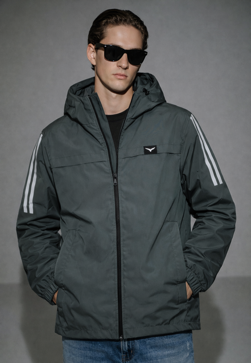 Erkek Haki Yağmurluk