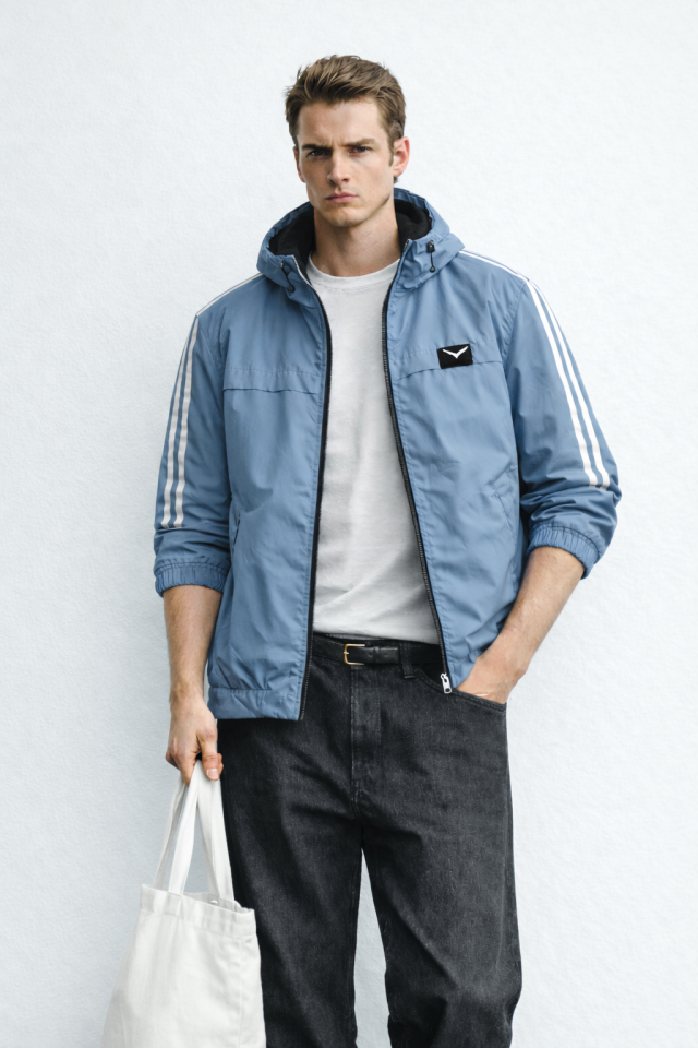 Erkek Mavi Yağmurluk