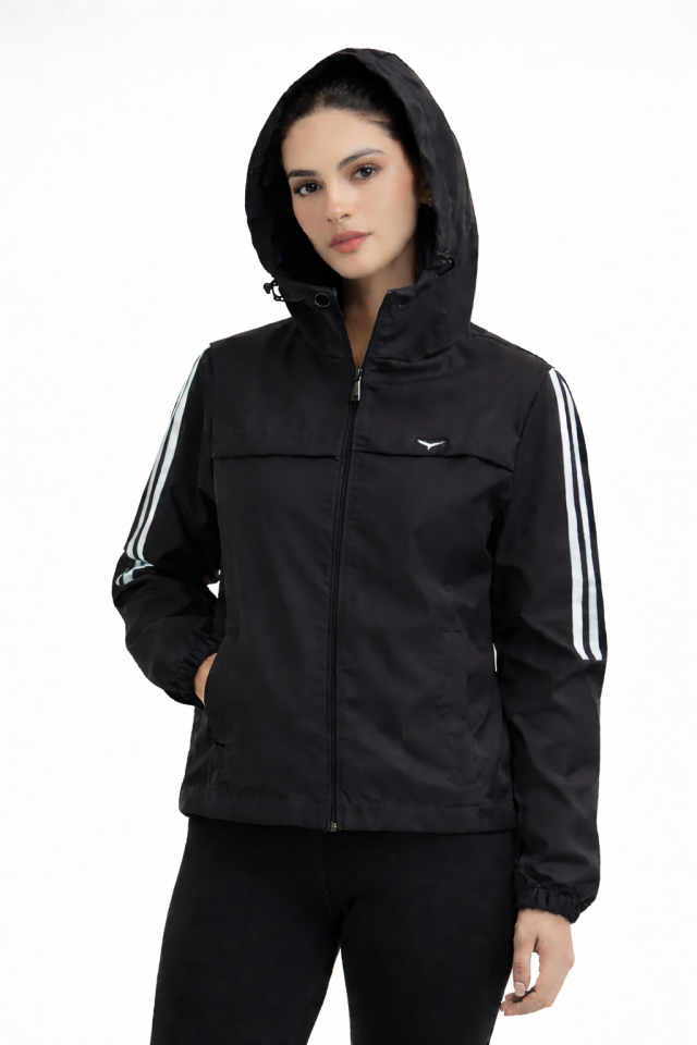 Kadın Siyah Yağmurluk