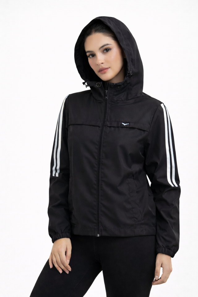 Kadın Siyah Yağmurluk