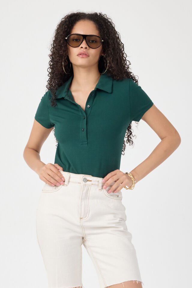 Uzun Patlı Slim Kadın polo