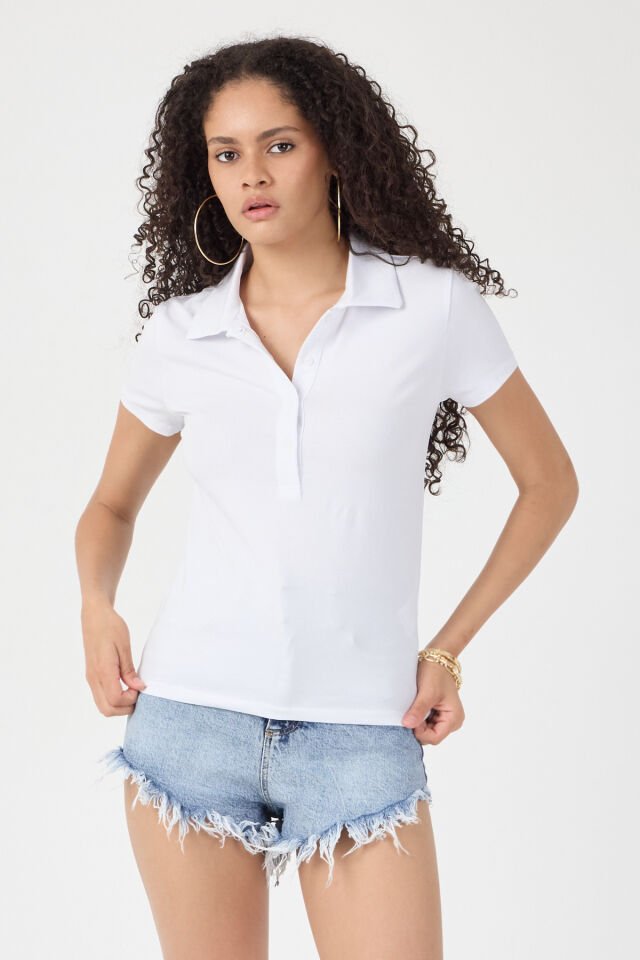 Uzun Patlı Slim Kadın Polo